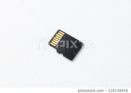 Micro SD card on a white background Micro SD card on a white background 128138458