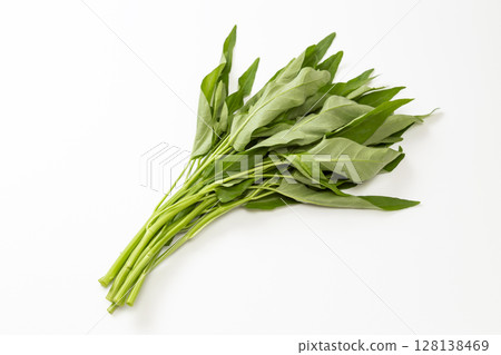 Water spinach on white background 128138469