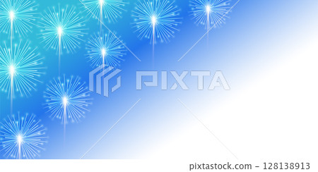 煙火夏日問候風景背景 煙火夏日問候風景背景 128138913