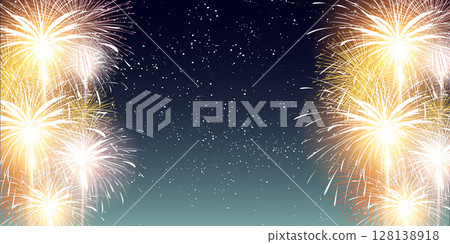 煙火夏日問候風景背景 128138918