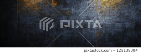 Textured Blue Rusty Metal Surface for Background or Artistic Use in Photography 128139394