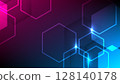 hexagon graphic hi-tech background for presenation material. 128140178