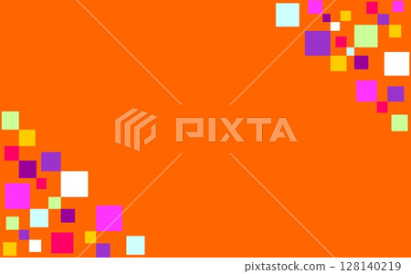Geometric frame, square, orange, colorful Geometric frame, square, orange, colorful 128140219
