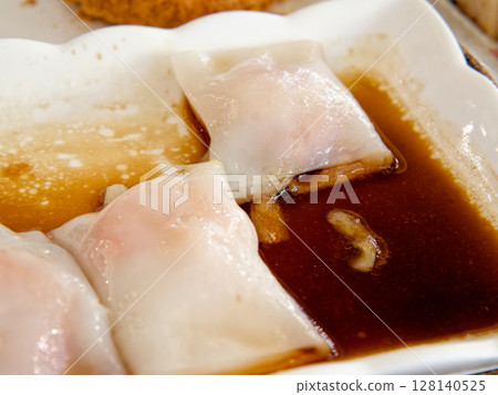 Cantonese Rice Noodle Roll, Silky, savory, steamed rice noodle rolls Cantonese Rice Noodle Roll, Silky, savory, steamed rice noodle rolls 128140525