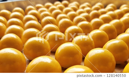 Pineapple cake, called Kue Nenas or Nastar in Indonesian, is one of the most popular traditional sweets to celebrate Eid al-Fitr. Indonesian people's favorite sweets. Selective focus. 128140550