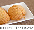 Cantonese Flaky Crust Char Siu Bun, Buttery crust, tender barbecued pork inside 128140852