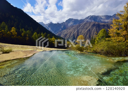 中國世界遺產黃龍 128140920