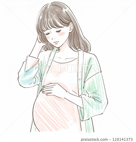 孕婦/孕婦插畫素材 孕婦/孕婦插畫素材 128141373