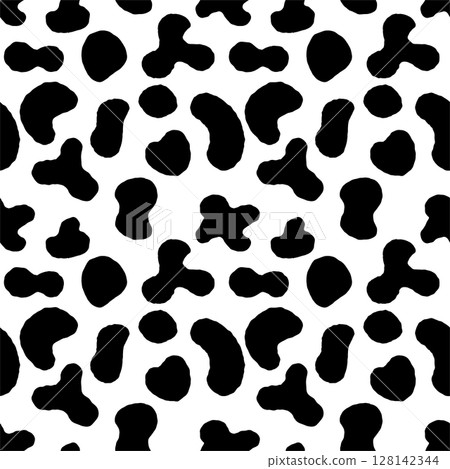 抽象和粗糙的幾何無縫圖案（黑色） 128142344