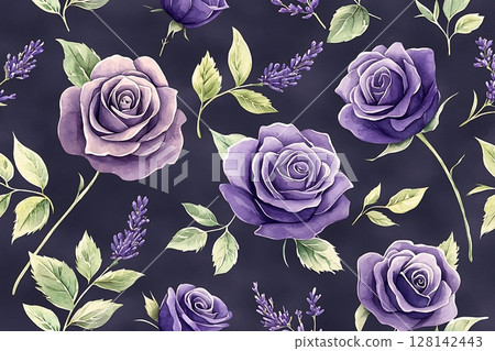 tropical palm leaves in a watercolor styleLush Tropical Foliage with Daisies in a Vibrant, Fresh Green Background for Designs 128142443