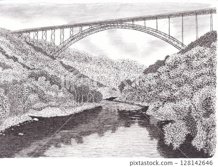 有橋的風景 128142646