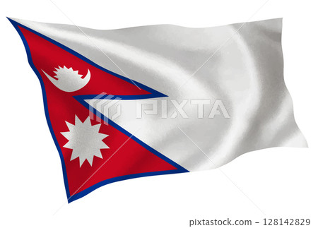 尼泊爾國旗絲綢圖標 128142829