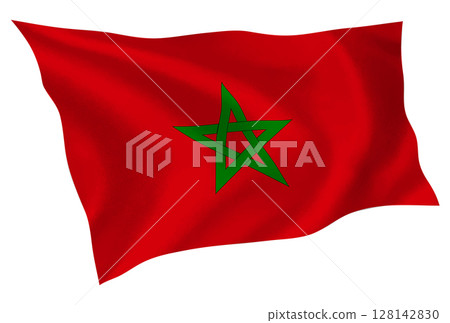摩洛哥國旗絲綢圖標 128142830