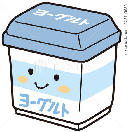 可愛的微笑優格的插圖 128143686