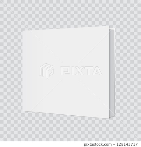 Blank White Book Mockup - Hardcover Empty Cover Vector Blank White Book Mockup - Hardcover Empty Cover Vector 128143717
