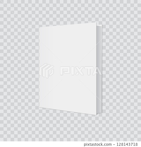 Blank White Book Mockup - Hardcover Empty Cover Vector Blank White Book Mockup - Hardcover Empty Cover Vector 128143718