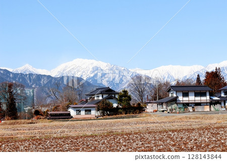 Northern Alps from Shinano Omachi in March Mountains of Shinshu Scenery of Shinshu Northern Alps from Shinano Omachi in March Mountains of Shinshu Scenery of Shinshu 128143844