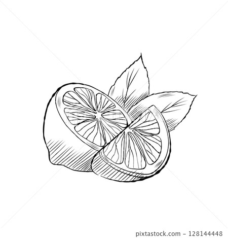 Cartoon Lemon And Leaves Vector Illustration Cartoon Lemon And Leaves Vector Illustration 128144448