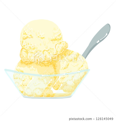 Delicious vanilla ice cream 128145049