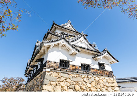滋賀縣彥根市彥根城塔晴朗的日子 128145169