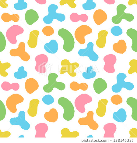 Abstract and rough geometric seamless pattern (colorful) 128145355