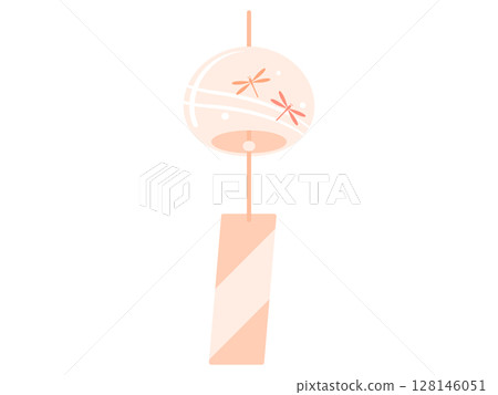 Dragonfly wind chime illustration 128146051