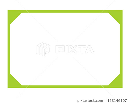 Light green frame material, simple border with diagonal cut corners Light green frame material, simple border with diagonal cut corners 128146107