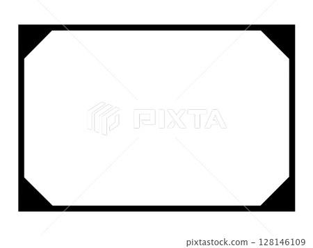 Simple border with black frame material and diagonal cut corners Simple border with black frame material and diagonal cut corners 128146109