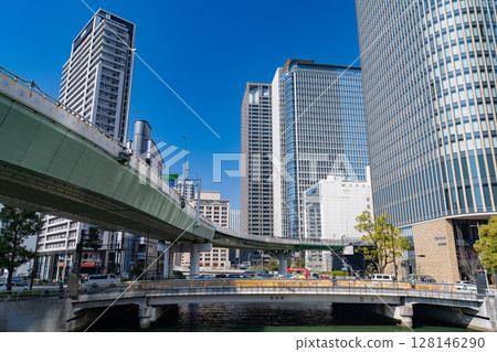 大阪府：中之島地區、大阪市、城市景觀 128146290