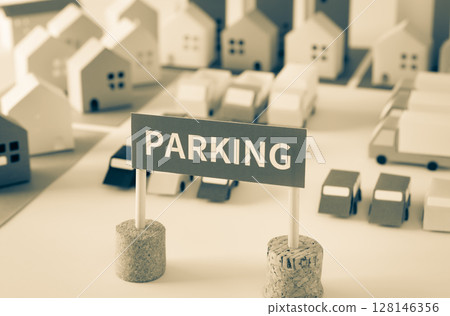 Parking in the city, parking in residential areas, garage certificate, automobile, personal car Parking in the city, parking in residential areas, garage certificate, automobile, personal car 128146356