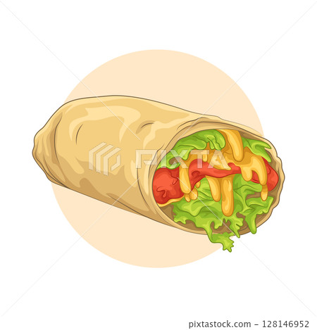 Illustration of Taco Illustration of Taco 128146952