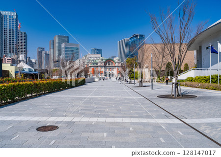 大阪府：中之島地區、大阪市、城市景觀 128147017