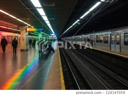 Transportation Station Multiple Parallel Dimensions Reality Travel Hub 128147059