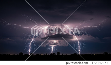 Conscious Thunderstorm Lightning Neural Networks Sky Brain Weather 128147145