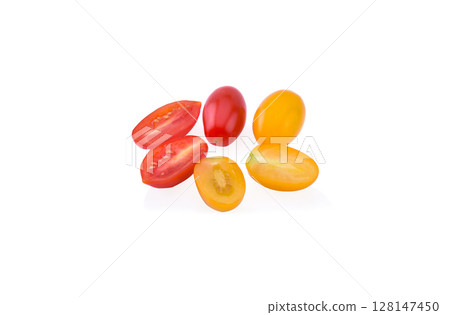 cherry tomatoes isolated on white background cherry tomatoes isolated on white background 128147450