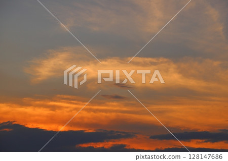 Sunset sky, clouds, sky only Sunset sky, clouds, sky only 128147686