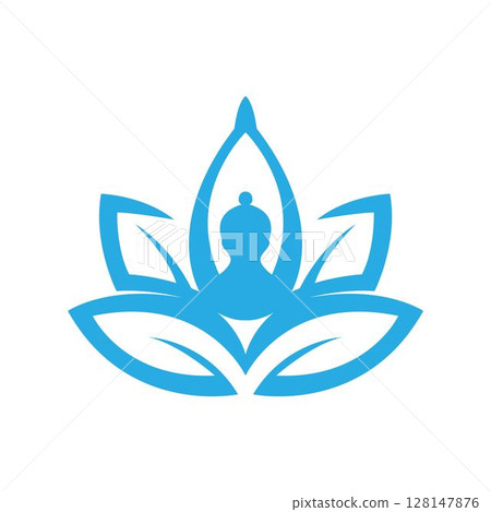 Yoga icon logo design Yoga icon logo design 128147876