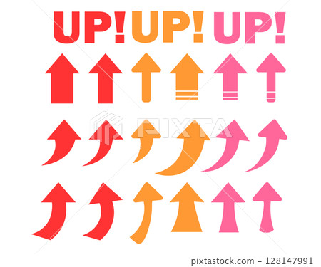 Simple arrow icon set_Rising_UP Simple arrow icon set_Rising_UP 128147991