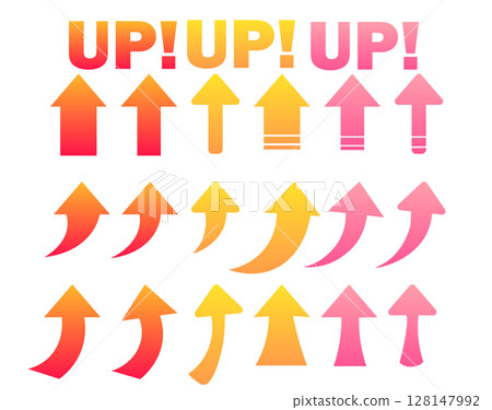 Simple arrow icon set_Rising_UP Simple arrow icon set_Rising_UP 128147992