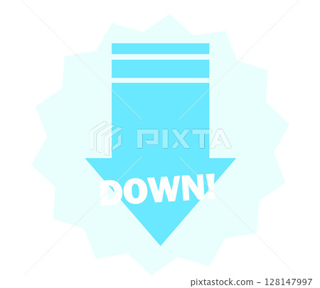 Simple arrow icon_downward_DOWN 128147997