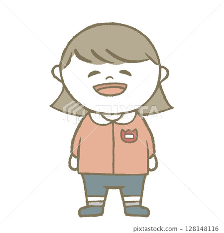 Kindergarten girl in pink Kindergarten girl in pink 128148116