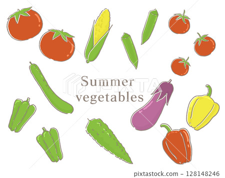 Illustration set of various vegetables 128148246