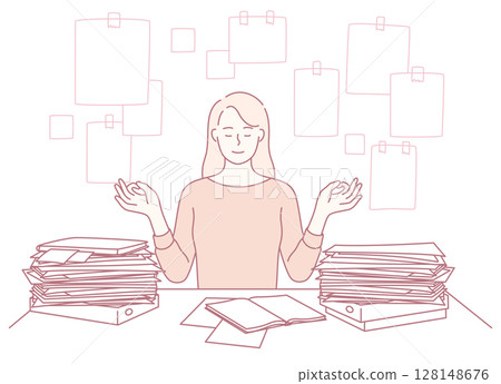 Balancing work responsibilities and mindfulness practices amid ongoing paperwork challenges 128148676