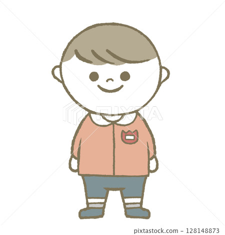 幼稚園男孩粉紅色 幼稚園男孩粉紅色 128148873