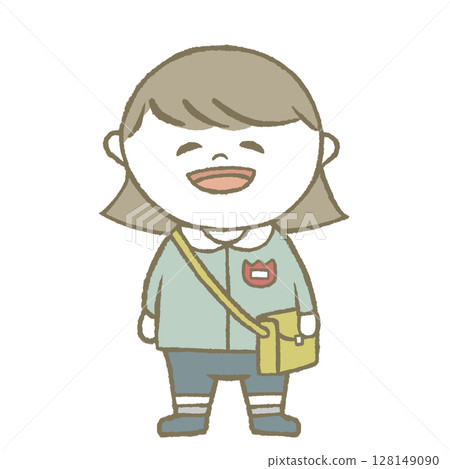 幼兒園女孩藍色 幼兒園女孩藍色 128149090