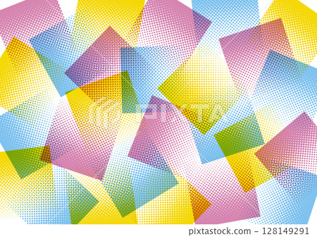 Colorful gradient dot square pattern 128149291
