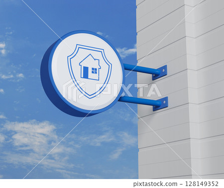 Business home insurance and security online concept, 3D rendering Business home insurance and security online concept, 3D rendering 128149352