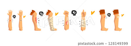 Human Body Physical Injury and Wound Vector Set Human Body Physical Injury and Wound Vector Set 128149399