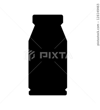 Simple bottle can silhouette illustration vector Simple bottle can silhouette illustration vector 128149463