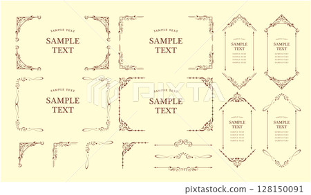 Antique vintage frame decorative frame 128150091